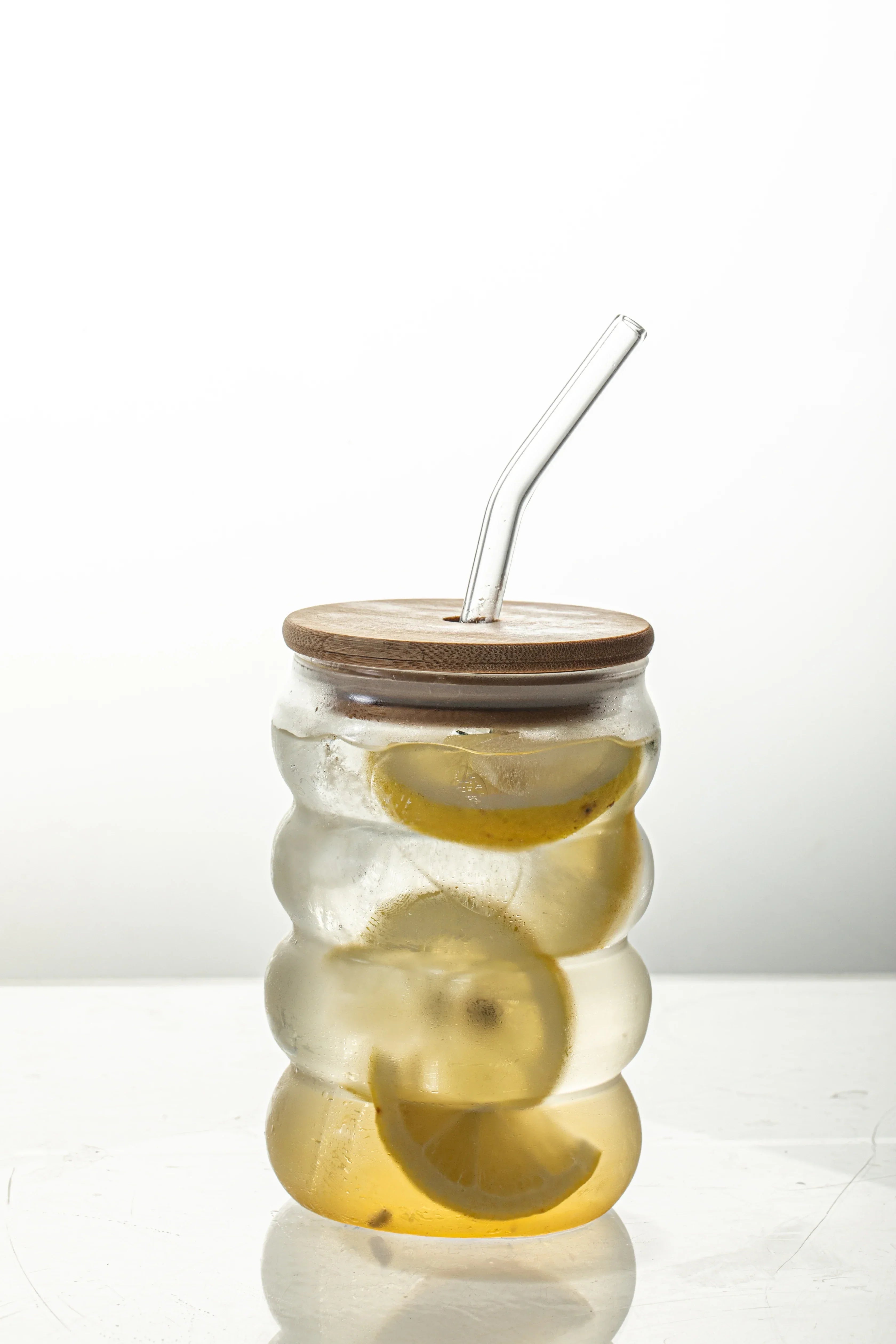 DecorBites™ Creative Glass Cup Set with Lid and Straw - Perfect for Parties